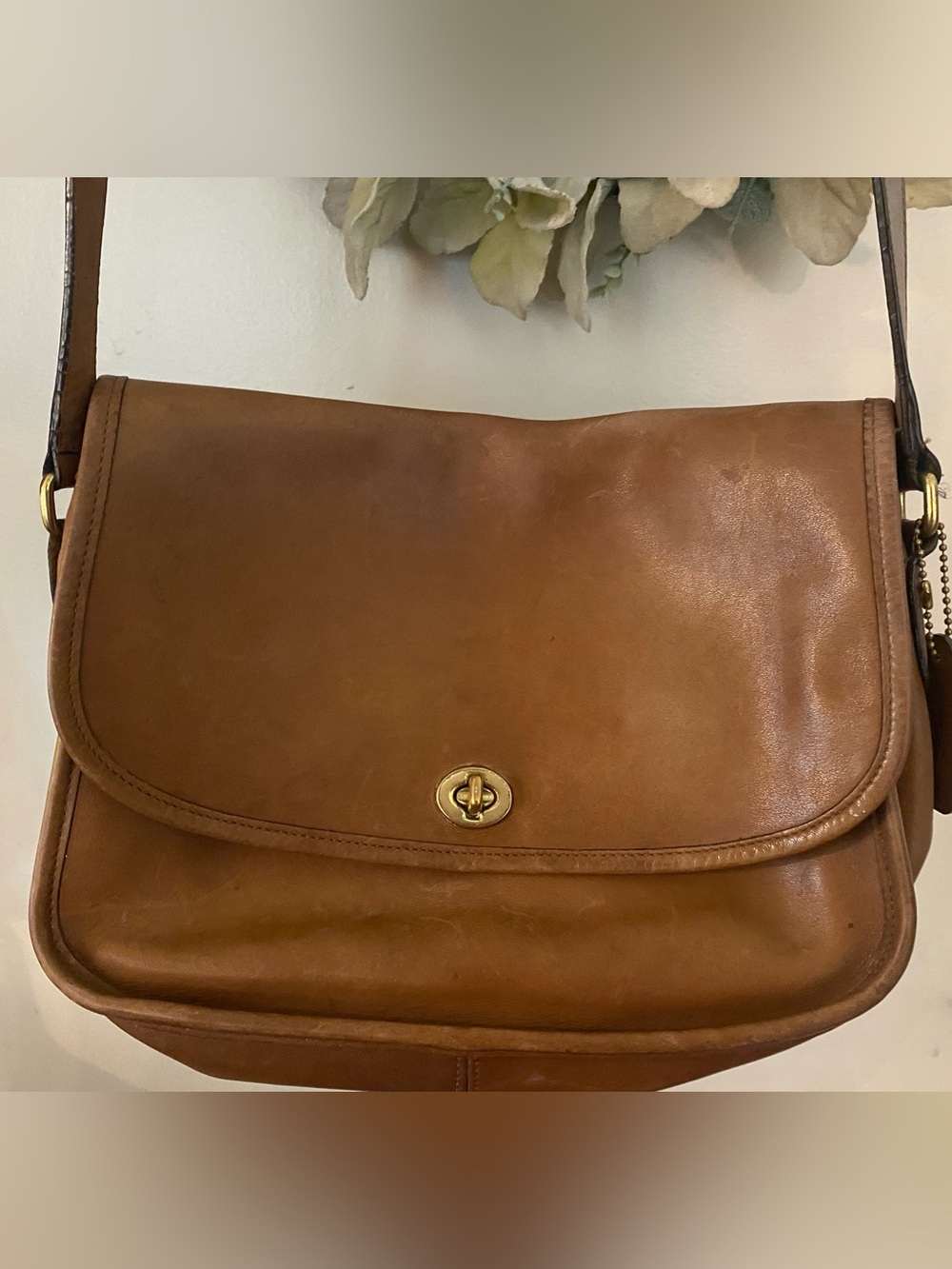 COACH Vintage Leather Crossbody City Bag - Tan
